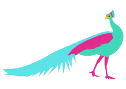 Léon le Paon, la mascotte du kit d'animation Polychromia.